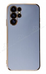 Eiroo Borderline Samsung Galaxy S23 Ultra Kamera Korumalı Mavi Silikon Kılıf - Eiroo