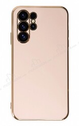 Eiroo Borderline Samsung Galaxy S23 Ultra Kamera Korumalı Pembe Silikon Kılıf - Eiroo