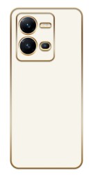Eiroo Borderline vivo V25 Kamera Korumalı Beyaz Silikon Kılıf - Eiroo