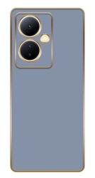 Eiroo Borderline vivo V29 Lite Kamera Korumalı Mavi Silikon Kılıf - Eiroo