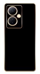 Eiroo Borderline vivo V29 Lite Kamera Korumalı Siyah Silikon Kılıf - Eiroo