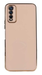 Eiroo Borderline vivo Y11s / Y20 / Y20s Kamera Korumalı Pembe Silikon Kılıf - Eiroo