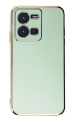 Eiroo Borderline vivo Y35 Kamera Korumalı Yeşil Silikon Kılıf - Eiroo