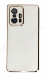 Eiroo Borderline Xiaomi 11T Kamera Korumalı Beyaz Silikon Kılıf - Eiroo