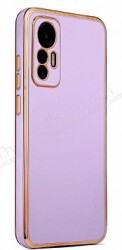 Eiroo Borderline Xiaomi 12 Lite Kamera Korumalı Mor Silikon Kılıf - Eiroo