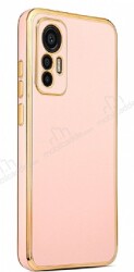Eiroo Borderline Xiaomi 12 Lite Kamera Korumalı Pembe Silikon Kılıf - Eiroo