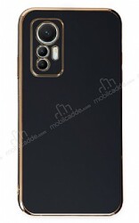 Eiroo Borderline Xiaomi 12 Lite Kamera Korumalı Siyah Silikon Kılıf - Eiroo