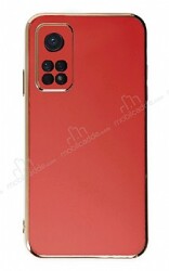 Eiroo Borderline Xiaomi Mi 10T / 10T Pro Kamera Korumalı Kırmızı Silikon Kılıf - Eiroo