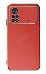 Eiroo Borderline Xiaomi Poco X4 Pro 5G Kamera Korumalı Kırmızı Silikon Kılıf - Eiroo