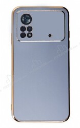 Eiroo Borderline Xiaomi Poco X4 Pro 5G Kamera Korumalı Mavi Silikon Kılıf - Eiroo