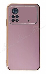 Eiroo Borderline Xiaomi Poco X4 Pro 5G Kamera Korumalı Mor Silikon Kılıf - Eiroo