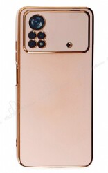 Eiroo Borderline Xiaomi Poco X4 Pro 5G Kamera Korumalı Pembe Silikon Kılıf - Eiroo