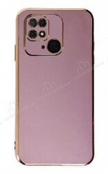 Eiroo Borderline Xiaomi Redmi 10C Kamera Korumalı Mor Silikon Kılıf - Eiroo