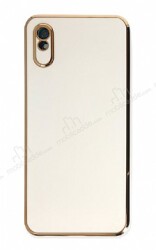 Eiroo Borderline Xiaomi Redmi 9A Kamera Korumalı Beyaz Silikon Kılıf - Eiroo