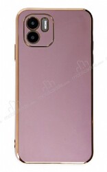 Eiroo Borderline Xiaomi Redmi A1 Kamera Korumalı Mor Silikon Kılıf - Eiroo