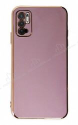 Eiroo Borderline Xiaomi Redmi Note 10 5G Kamera Korumalı Mor Silikon Kılıf - Eiroo
