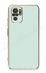 Eiroo Borderline Xiaomi Redmi Note 10S Kamera Korumalı Yeşil Silikon Kılıf - Eiroo