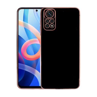 Eiroo Borderline Xiaomi Redmi Note 12 Pro 4G Kamera Korumalı Siyah Silikon Kılıf - Eiroo