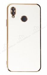 Eiroo Borderline Xiaomi Redmi Note 7 Kamera Korumalı Beyaz Silikon Kılıf - Eiroo