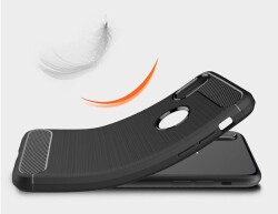 Eiroo Carbon Shield iPhone X / XS Ultra Koruma Dark Silver Kılıf - 3