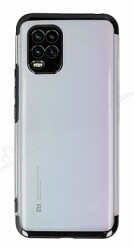 Eiroo Electro Xiaomi Mi 10 Lite Siyah Kenarlı Şeffaf Silikon Kılıf - Eiroo
