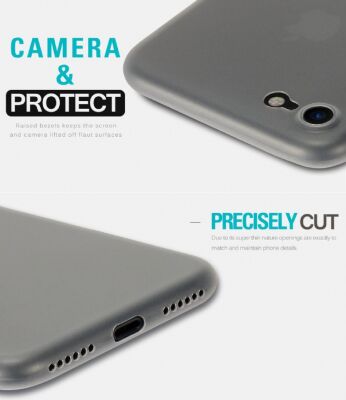 Eiroo Ghost Thin iPhone 7 / 8 Ultra İnce Siyah Rubber Kılıf - 3