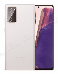 Eiroo Ghost Thin Samsung Galaxy Note 20 Süper İnce Beyaz Rubber Kılıf - Eiroo