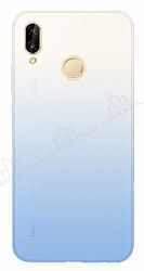 Eiroo Gradient Huawei P Smart 2019 Geçişli Mavi Rubber Kılıf - Eiroo