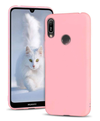 Eiroo Lansman Huawei Y6 2019 Pembe Silikon Kılıf - Eiroo