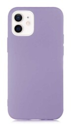 Eiroo Lansman iPhone 12 Mini 5.4 inç Lila Silikon Kılıf - 1