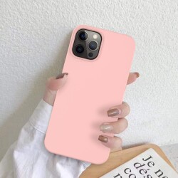 Eiroo Lansman iPhone 12 Pro Max 6.7 inç Pembe Silikon Kılıf - 2