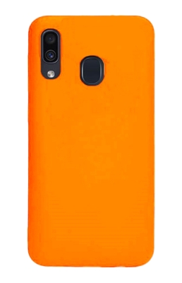 Eiroo Lansman Samsung Galaxy A20 / A30 Turuncu Silikon Kılıf - Eiroo