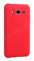 Eiroo Lansman Samsung Galaxy J7 / Galaxy J7 Core Kırmızı Silikon Kılıf - Eiroo