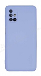 Eiroo Lansman Samsung Galaxy M51 Kamera Korumalı Lila Silikon Kılıf - Eiroo