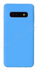 Eiroo Lansman Samsung Galaxy S10 Mavi Silikon Kılıf - Eiroo
