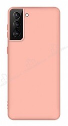 Eiroo Lansman Samsung Galaxy S21 Pembe Silikon Kılıf - Eiroo
