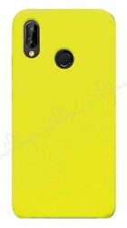 Eiroo Lansman Xiaomi Redmi Note 7 / Note 7 Pro Sarı Silikon Kılıf - Eiroo