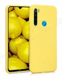 Eiroo Lansman Xiaomi Redmi Note 8T Sarı Silikon Kılıf - Eiroo