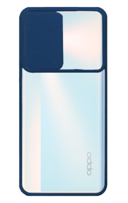 Eiroo Lens Series Oppo Reno4 Lite Lacivert Silikon Kılıf - Eiroo