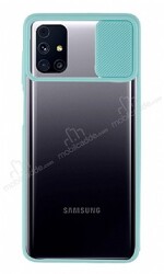 Eiroo Lens Series Samsung Galaxy M31s Turkuaz Silikon Kılıf - Eiroo