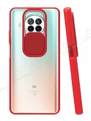 Eiroo Lens Series Xiaomi Mi 10T Lite Kırmızı Silikon Kılıf - Eiroo