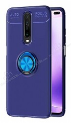 Eiroo Liquid Ring Xiaomi Redmi K30 Standlı Lacivert Silikon Kılıf - Eiroo
