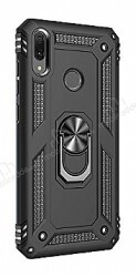 Eiroo Magnet Ring Huawei Y7 2019 Ultra Koruma Siyah Kılıf - Eiroo