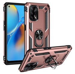 Eiroo Magnet Ring Oppo A54 Ultra Koruma Rose Gold Kılıf - Eiroo