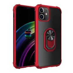 Eiroo Magnetics iPhone 12 Mini 5.4 inç Ultra Koruma Kırmızı Kılıf - 1