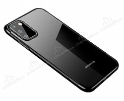 Eiroo Radiant Samsung Galaxy M51 Siyah Kenarlı Şeffaf Silikon Kılıf - Eiroo