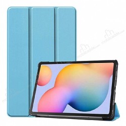 Eiroo Smart Lenovo Tab P11 Pro Gen 2. Nesil Kapaklı Standlı Mavi Deri Kılıf - Eiroo