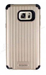Eiroo Travel Samsung Galaxy Note 5 Ultra Koruma Gold Kılıf - Eiroo