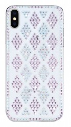 Eiroo Twinkler iPhone X / XS Pembe Taşlı Şeffaf Silikon Kılıf - Eiroo
