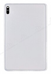 Huawei MatePad Pro 10.8 Şeffaf Beyaz Silikon Kılıf - Eiroo